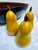 Coffee Mid Century Carved Wood Deep Leaf Shaped Bowl With Wood Fruit- 9 Pieces For Sale - Image 8 of 11