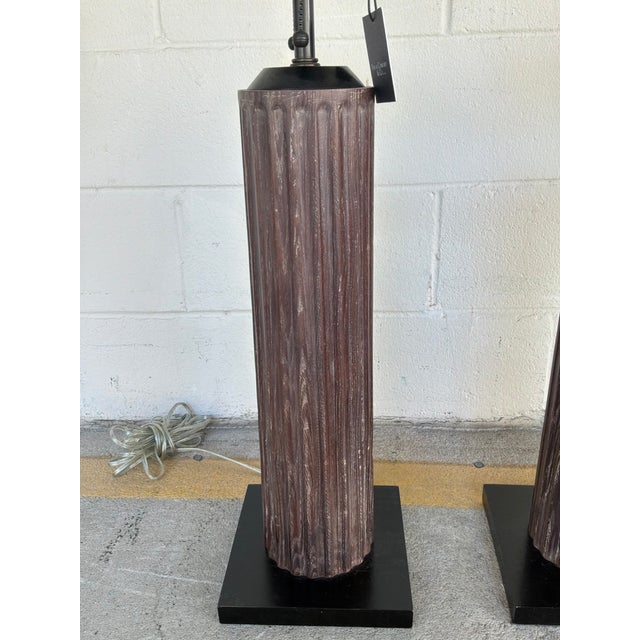 Industrial Visual Comfort Co. Thomas O'Brien Lamps - Pair. For Sale - Image 3 of 6