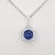 Blue Minimalist Blue Sapphire Pendant With Earth Mined Diamond Accent: Solid 14k Gold For Sale - Image 8 of 8