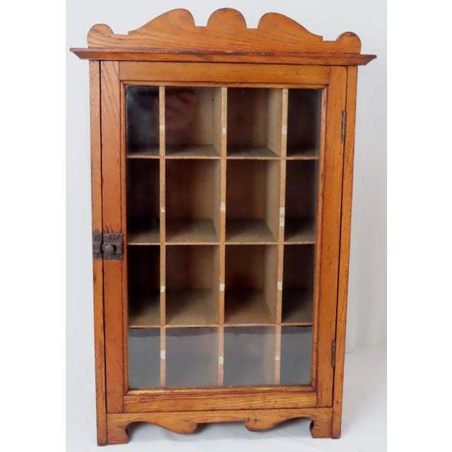 Antique American Chestnut Flavor Extracts Cabinet With Divided Sectional Interior For Sale - Image 13 of 13