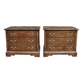 Pair of Guy Chaddock Melrose Collection Cherry Three-Drawer Nightstands For Sale