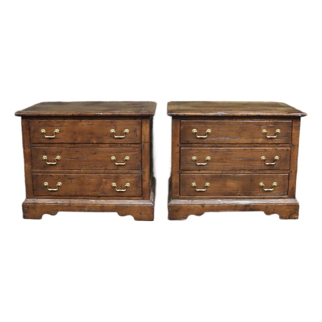 Pair of Guy Chaddock Melrose Collection Cherry Three-Drawer Nightstands For Sale