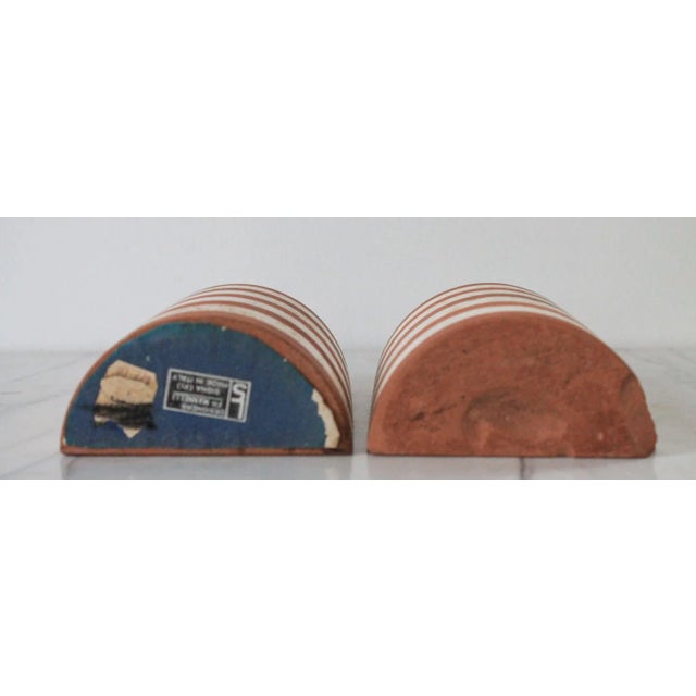 Fratelli Mannelli Striped Italian Travertine Bookends For Sale - Image 10 of 13