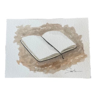 Original Watercolor Painting “Open Book” For Sale