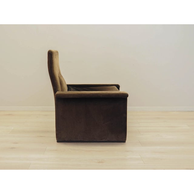 Italian Corduroy Armchair, Italy, 1970s For Sale - Image 9 of 18
