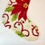 Ruby Red 1980s Vintage Americana Boho Chic Needlepoint Christmas Poinsettia Stocking. For Sale - Image 8 of 8