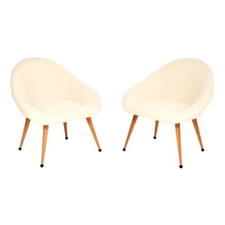 Vintage French Pod Armchairs, 1960s, Set of 2 For Sale
