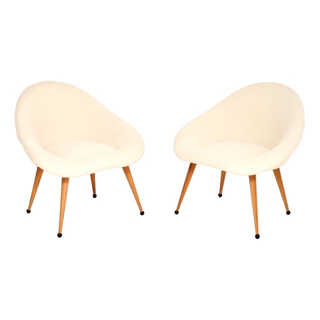 Vintage French Pod Armchairs, 1960s, Set of 2 For Sale
