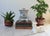 Vintage footed Ceramica Conimbriga hand-painted ceramic jardinière made in Portugal, featuring animal and floral motif.