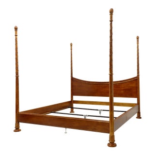 Hickory White Cherry King Size Four Post Bed For Sale
