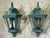 Exquisite Pair of Large Solid Brass Outdoor Wall Lanterns – Verdigris Patina For Sale - Image 4 of 18