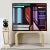 This stunning large scale painting represents a moodier side of the Memphis style / Art Deco revival of the 1980s. The...