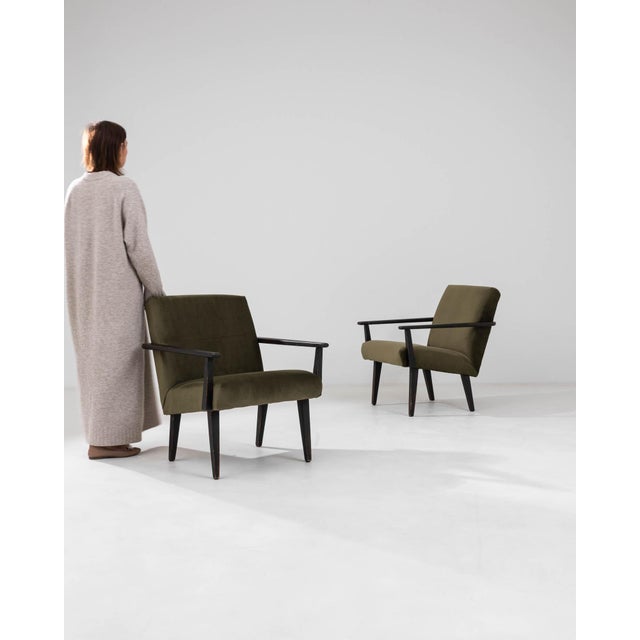 1960s Czech Upholstered Armchairs, a Pair For Sale - Image 16 of 18