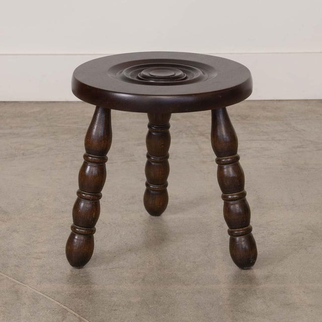 1950s French Wood Tripod Stool For Sale - Image 9 of 9