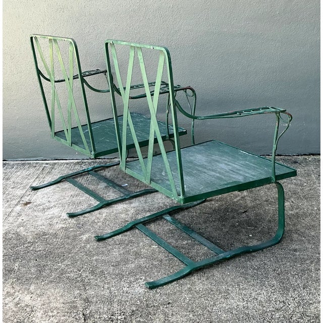 Vintage Sculptural Iron Springer Lounge Chairs - A Pair For Sale - Image 11 of 16