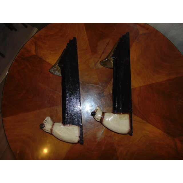 Wood Antique Wooden Bases, Set of 2 For Sale - Image 7 of 9