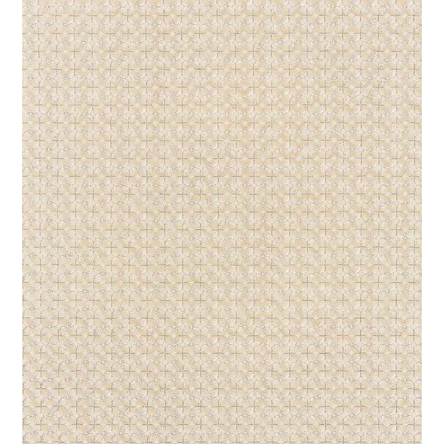 The House of Scalamandré Floret Embroidery Fabric, Gilt For Sale