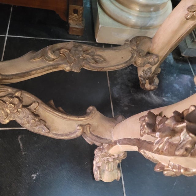 Large 18th Century Console Table with Lacquered and Gilded Wood For Sale - Image 18 of 18