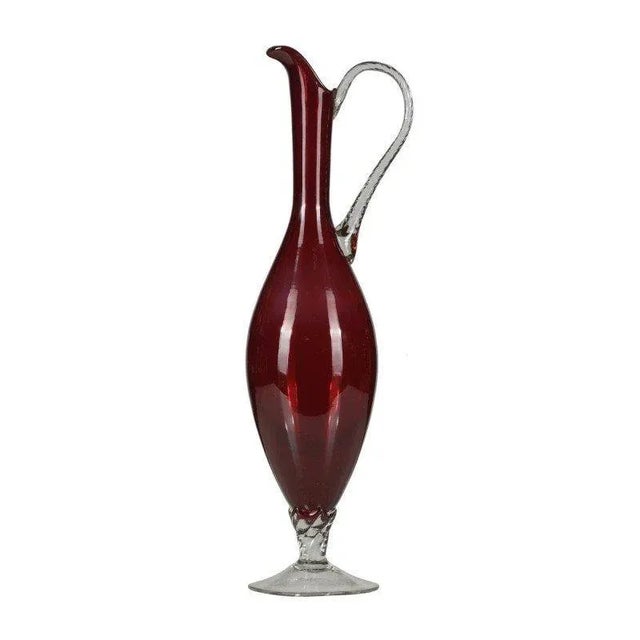 1950s 2-Colored Blown Glass Carafe, 1950s For Sale - Image 5 of 5