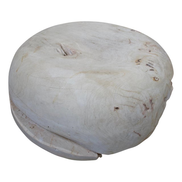 Andrianna Shamaris St. Barts Bleached Teak Wood Coffee Table or Side Table For Sale