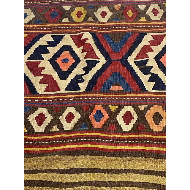 Tribal Antique and Rare Tribal Caucasian Kuba Kilim 5'6" by 2'9" For Sale - Image 3 of 7