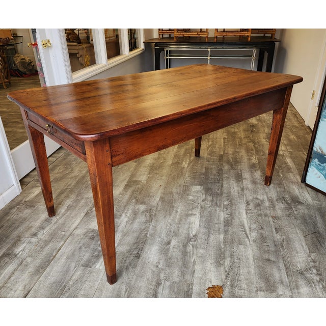 Mid 19th Century Mid 19th Century Antique French Country Farmhouse Baker's Table For Sale - Image 5 of 12