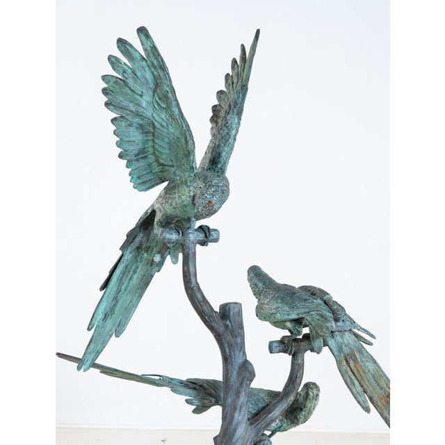 Bronze Sculpture of Three Parrots, Italy Mid 20th C. For Sale - Image 16 of 18