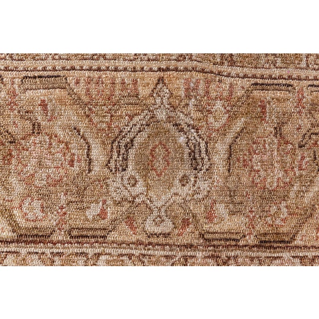 Early 20th Century 19th Century Senneh Persian Brown Handmade Wool Rug For Sale - Image 5 of 8