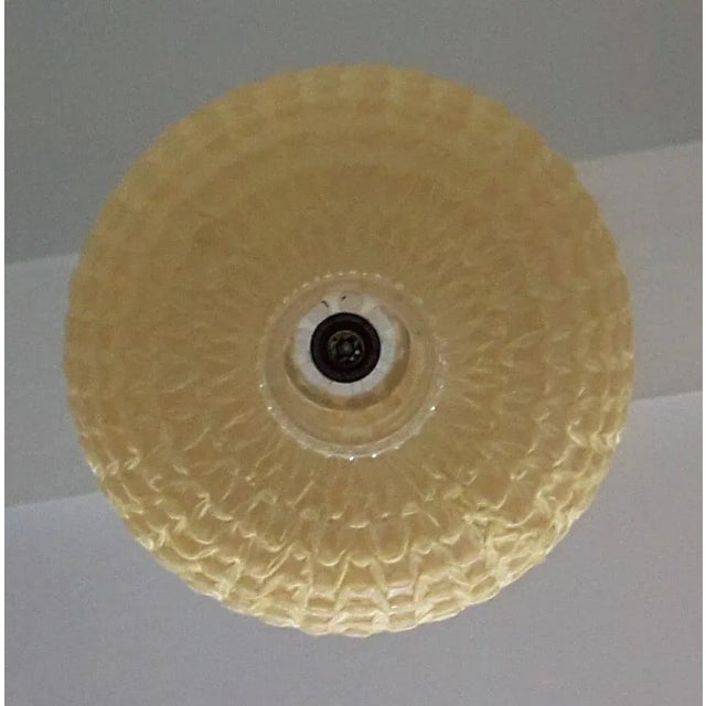 Vintage German Yellow Nylon Ceiling Lamp, 1970s For Sale - Image 3 of 5