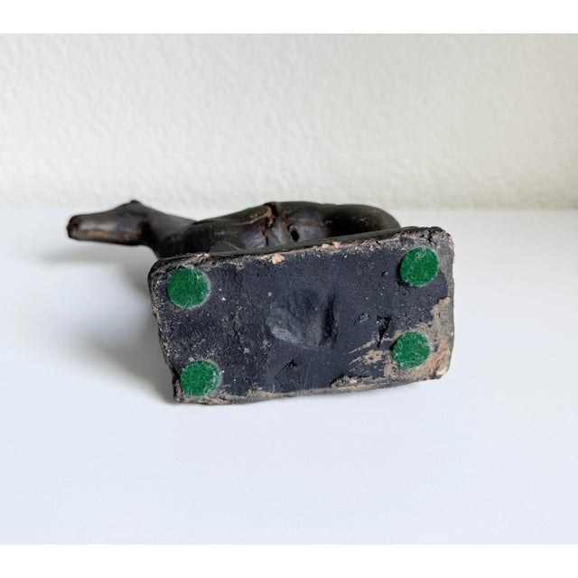 Black 1960s Chinese Terra Cotta Warrior Horse Statue For Sale - Image 8 of 8