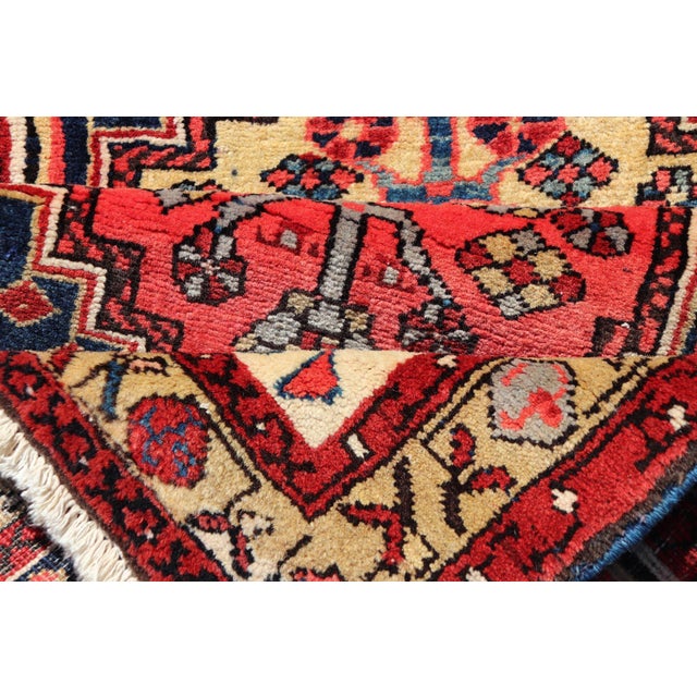 Long Antique Persian Heriz Runner With All-Over Sub-Geometric Medallion Design For Sale - Image 12 of 13