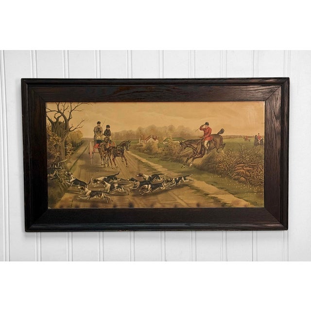 An English Traditional Fox Hunt / Equestrian Lithograph by Francis Cecil Boult, c. Early 20th Century - Signed F. Cecil...