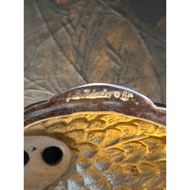 Hollywood Regency Signed Judith Leiber 1980's Resting Quail Pill Box For Sale - Image 3 of 12