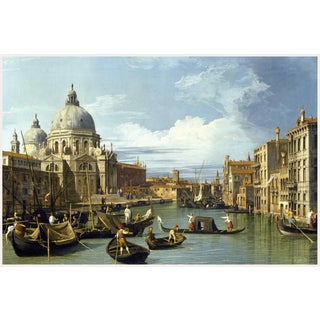 The Entrance to the Grand Canal, Venice by Canaletto, Vintage Art Print, 60" X 40" For Sale