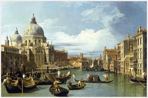 The Entrance to the Grand Canal, Venice by Canaletto, Vintage Art Print, 60" X 40"