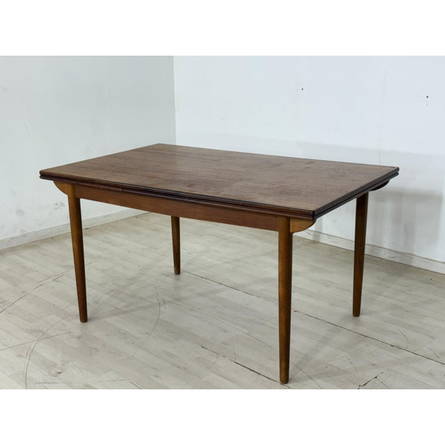 Vintage Danish Teak Extendable Dining Table For Sale - Image 4 of 10