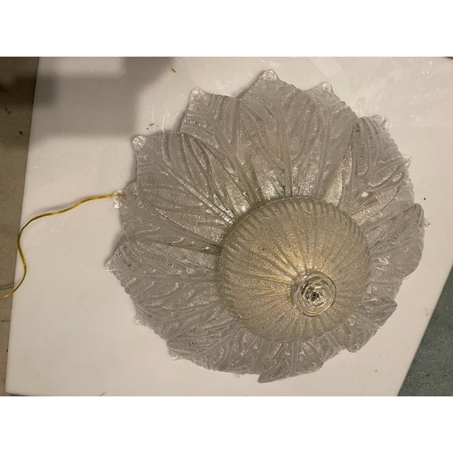 Venetian Murano Glass Flush Mounts, 1960s, Set of 2 For Sale - Image 3 of 17