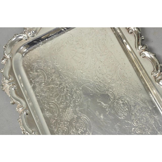 Vintage Bristol 132 Victorian Silver Plated Narrow Serving Platter Bar Tray For Sale - Image 12 of 15