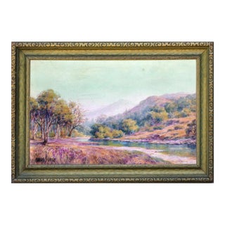 Alameda River Below Mt. Tamalpais - Early 20th Century Landscape by Marius Schmidt For Sale