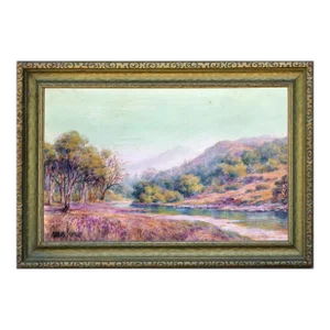 Alameda River Below Mt. Tamalpais - Early 20th Century Landscape by Marius Schmidt