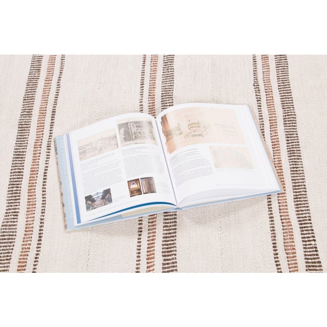Beige Vintage Turkish Kilim Hemp Rug With Brown Stripes by Rug & Kilim, 1950-1959 For Sale - Image 8 of 9