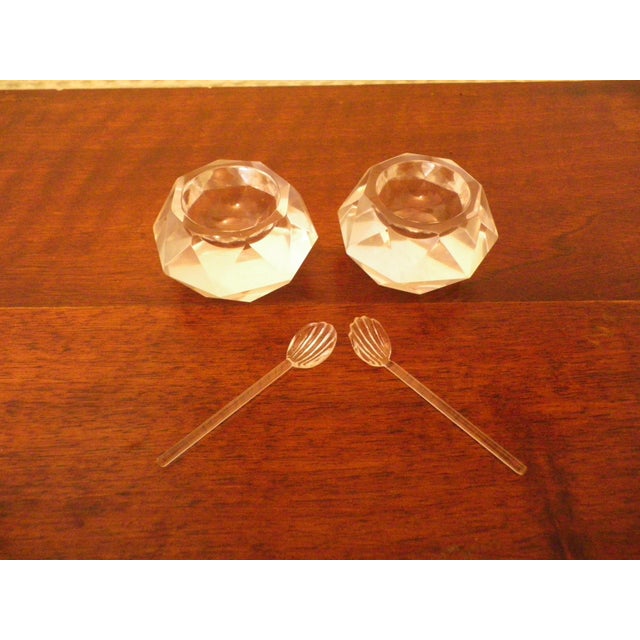 1950s Crystal Salt Cellars from Cristallerie De Lorraine, 1950s, Set of 2 For Sale - Image 5 of 13