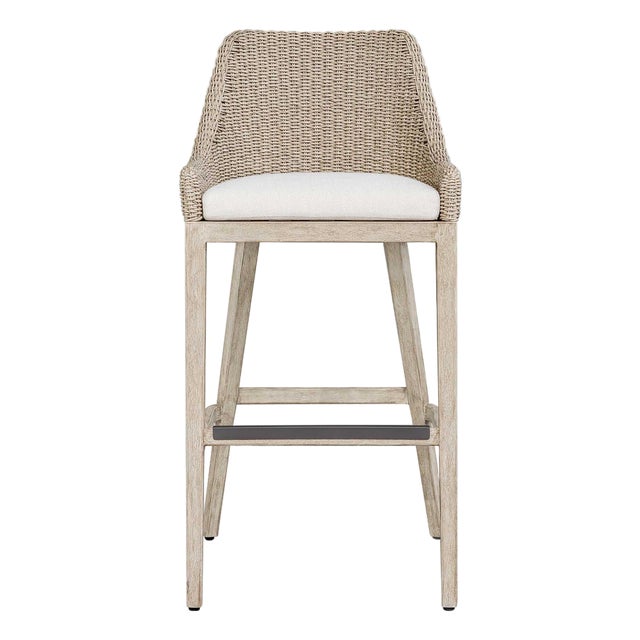 Paloma Outdoor Wicker Bar Stool For Sale