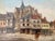 Tan French Normandie Village Painting For Sale - Image 8 of 12