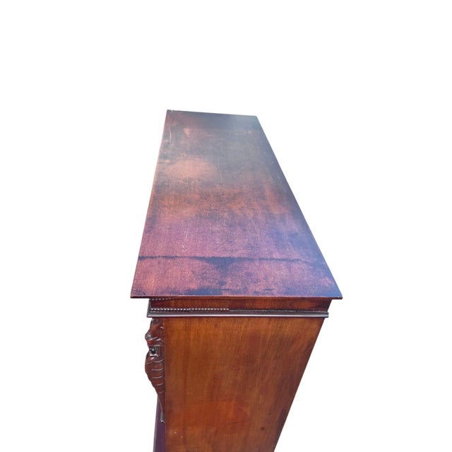 Lion Bookcase Antique Mahogany For Sale - Image 11 of 18