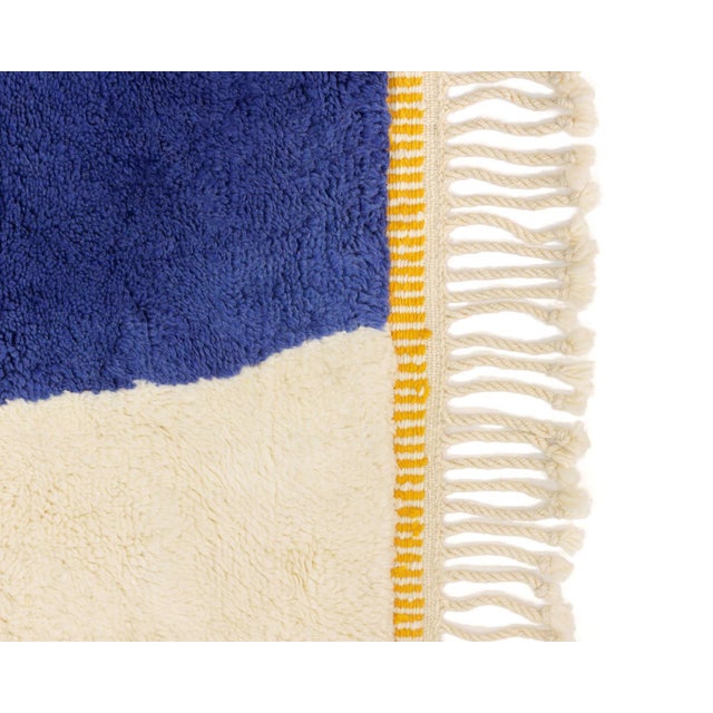 Textile Premium Hand-Knotted Moroccan Wool Rug | 10'4" X 6'4" | One of a Kind For Sale - Image 7 of 8