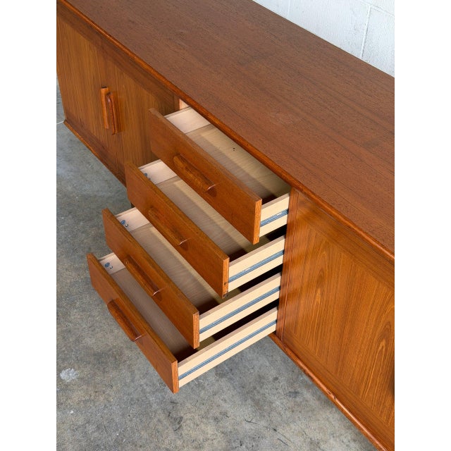 Teak Credenza Sideboard Large Wooden Storage Console Mid-Century Modern 1960s For Sale In Los Angeles - Image 6 of 10