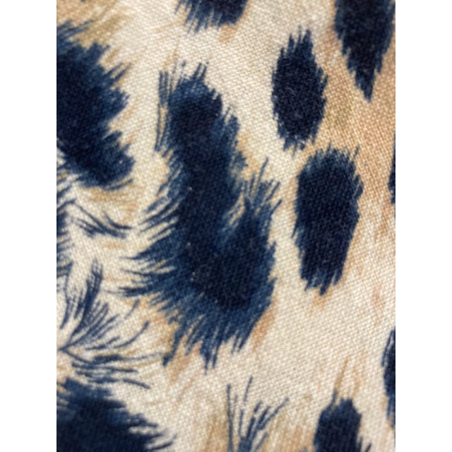 Traditional Custom Made Shower Curtain in Leopard Print Cotton For Sale - Image 3 of 7