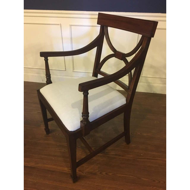 Set of Eight Adams Style Mahogany Dining Chairs by Leighton Hall - Showroom Samples For Sale - Image 11 of 11