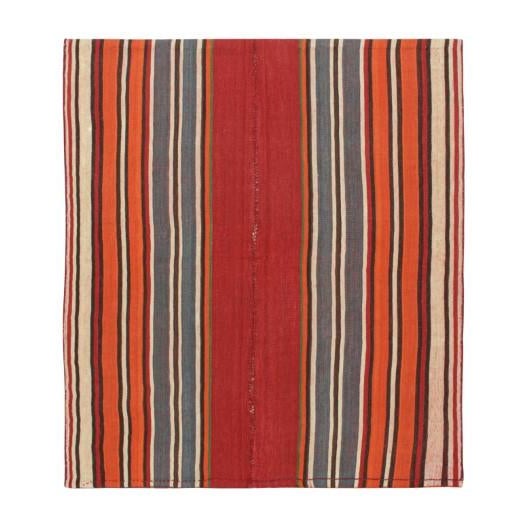 Vintage Qashqai Persian Jajim Kilim in With Multicolor Stripes by Rug & Kilim For Sale In New York - Image 6 of 7